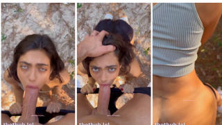 Brenda Trindade banging in the woods